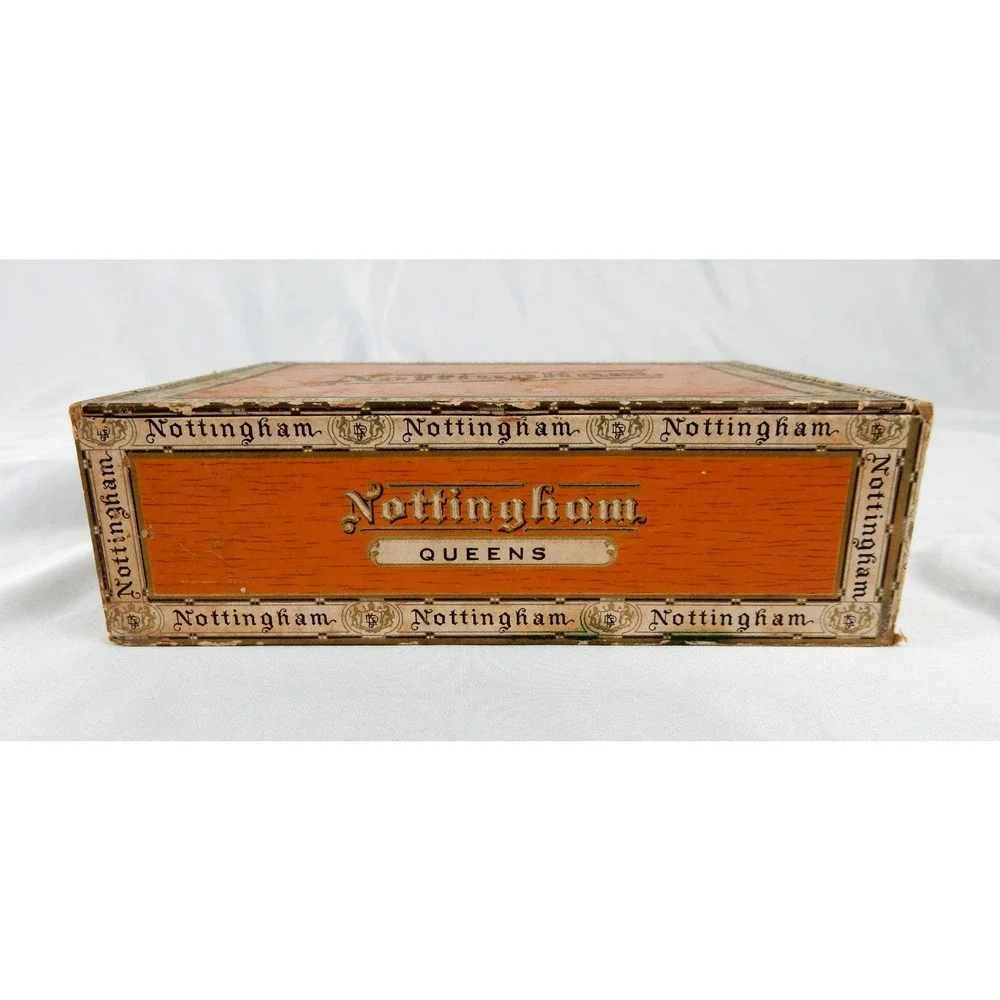 Vintage Nottingham Queens Cigar Box D Emil Klein Co Wood 1930s-40s